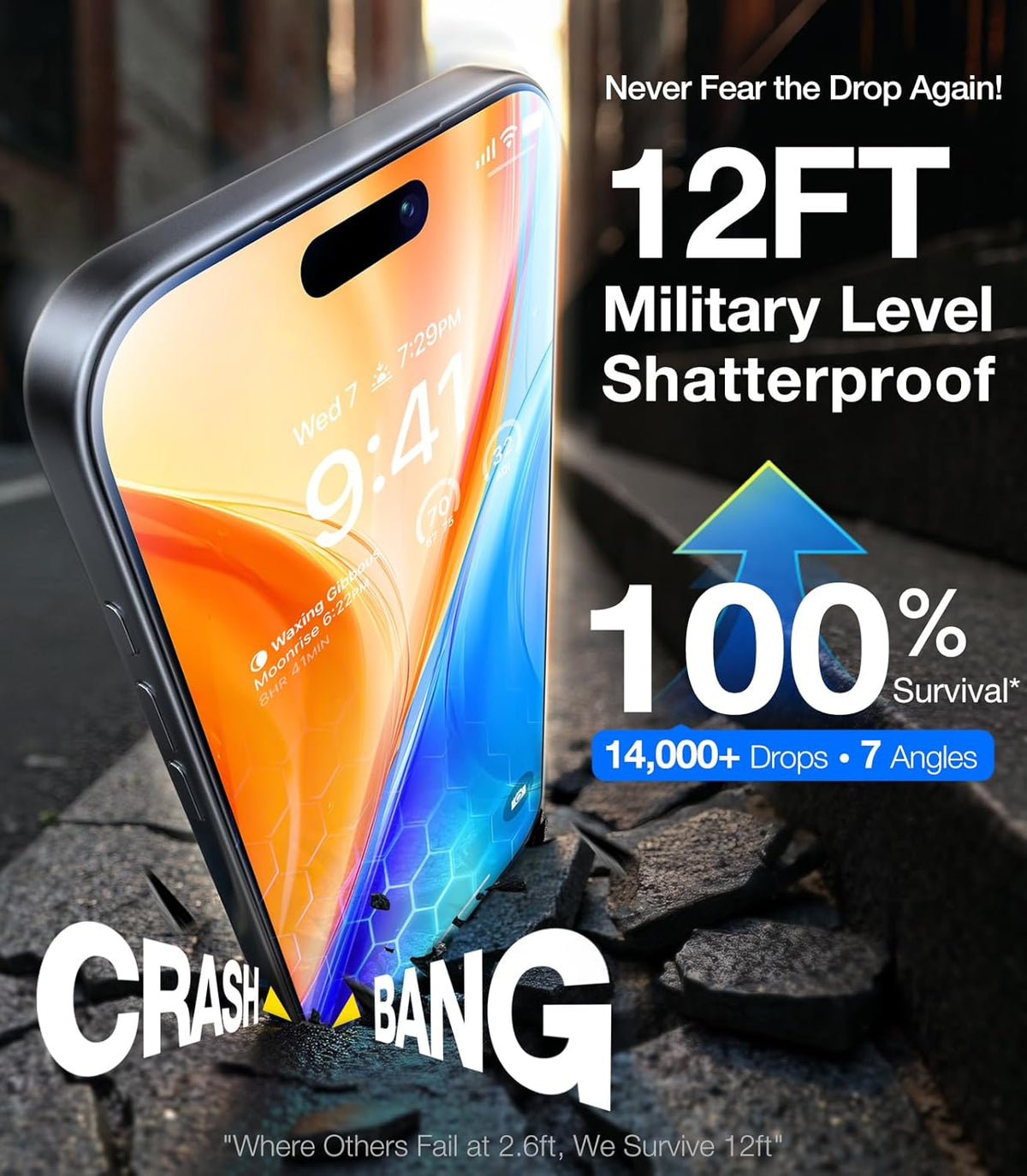 UltraGlass TOP 9H+ Armor for iPhone 16 Pro Max Screen Protector, 2 Pack | NO.1 Military Grade Shatterproof, Screen Protector 16 Pro Max Tempered Glass 16 ProMax, Longest Durable, One-Pull Tray