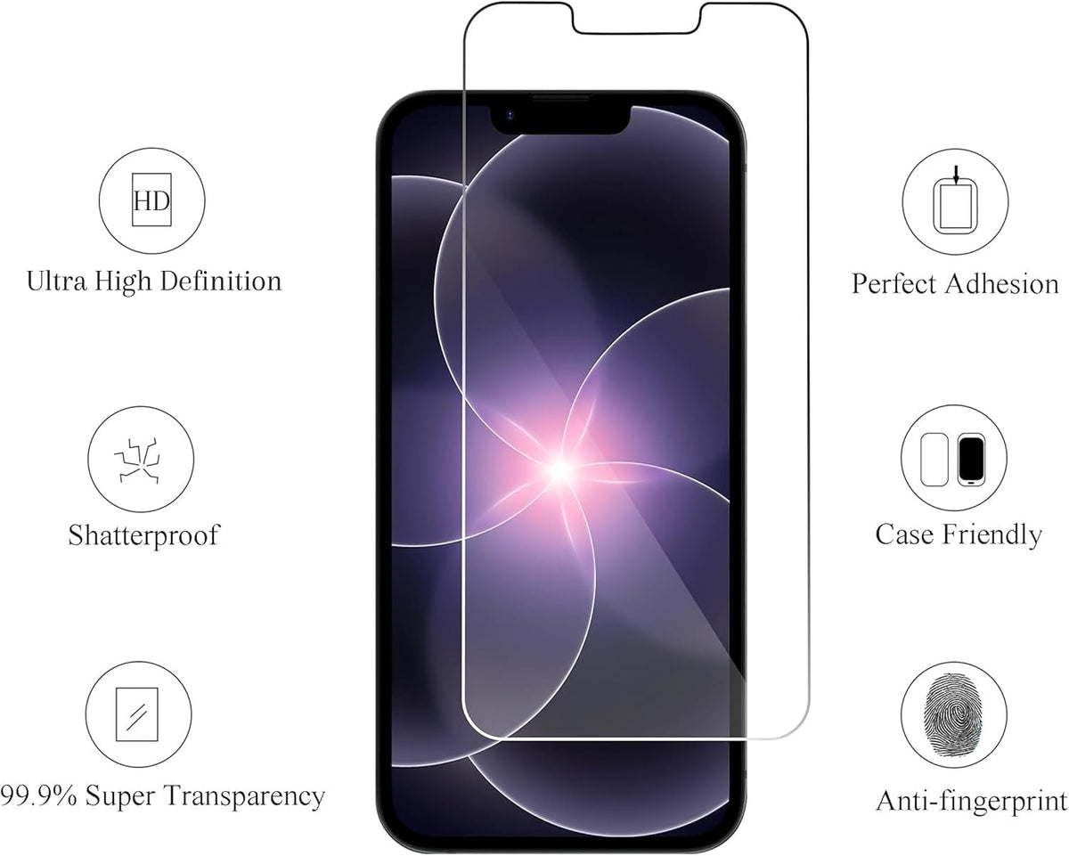 Ailun 3 Pack Screen Protector for iPhone 17e/16e/14/13/13 Pro | 6.1 Inch, Tempered Glass, Case Friendly, Not for iPhone 16 6.1 Inch