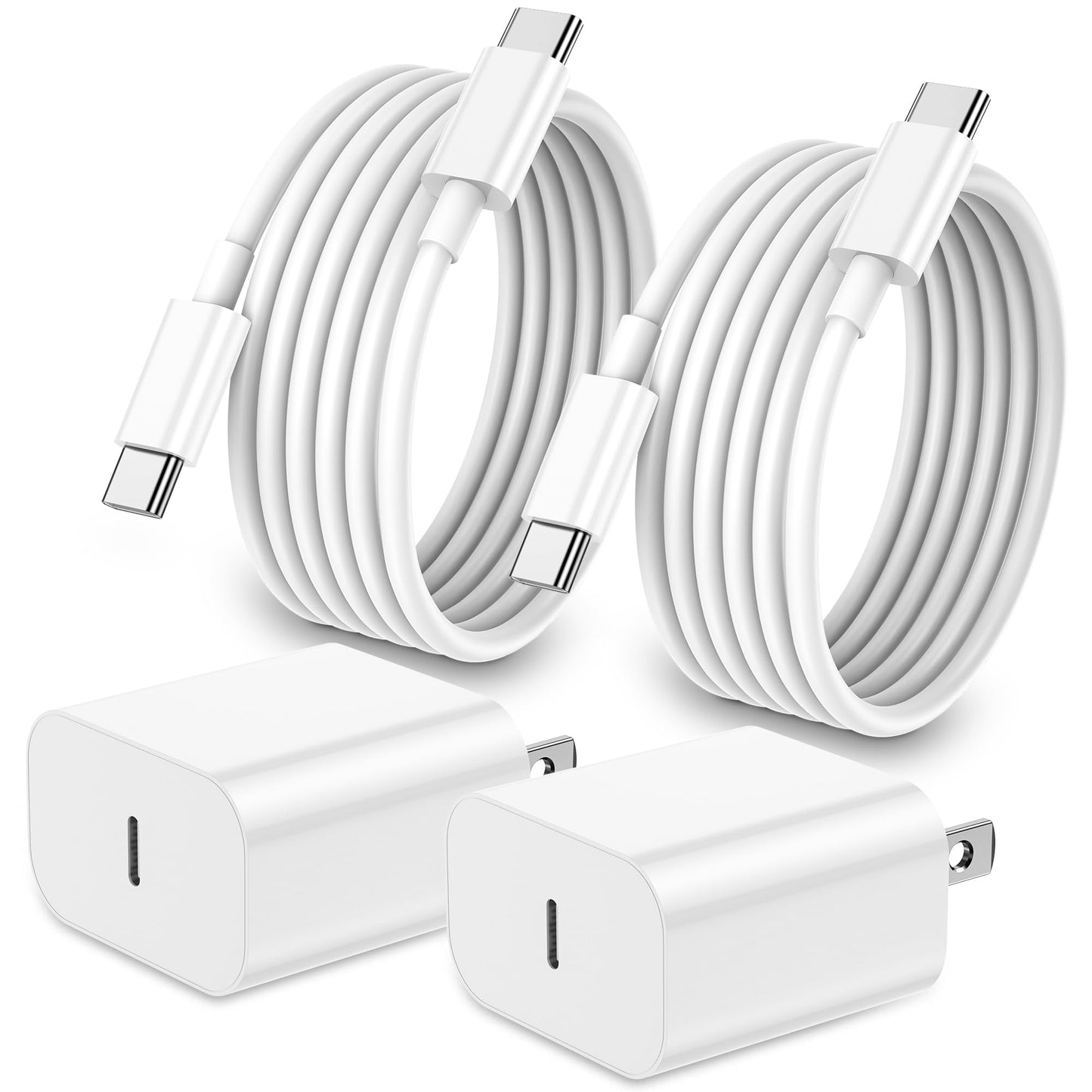 iPhone 17 16 15 Charger Fast Charging,2Pack 20W Apple iPad USB C Wall Charger Block with 6FT USB C to C Cable for iPhone 17/Pro/Pro Max/17 Air/ 16/16 Pro/16 Pro Max/15/Plus/Pro/Pro Max