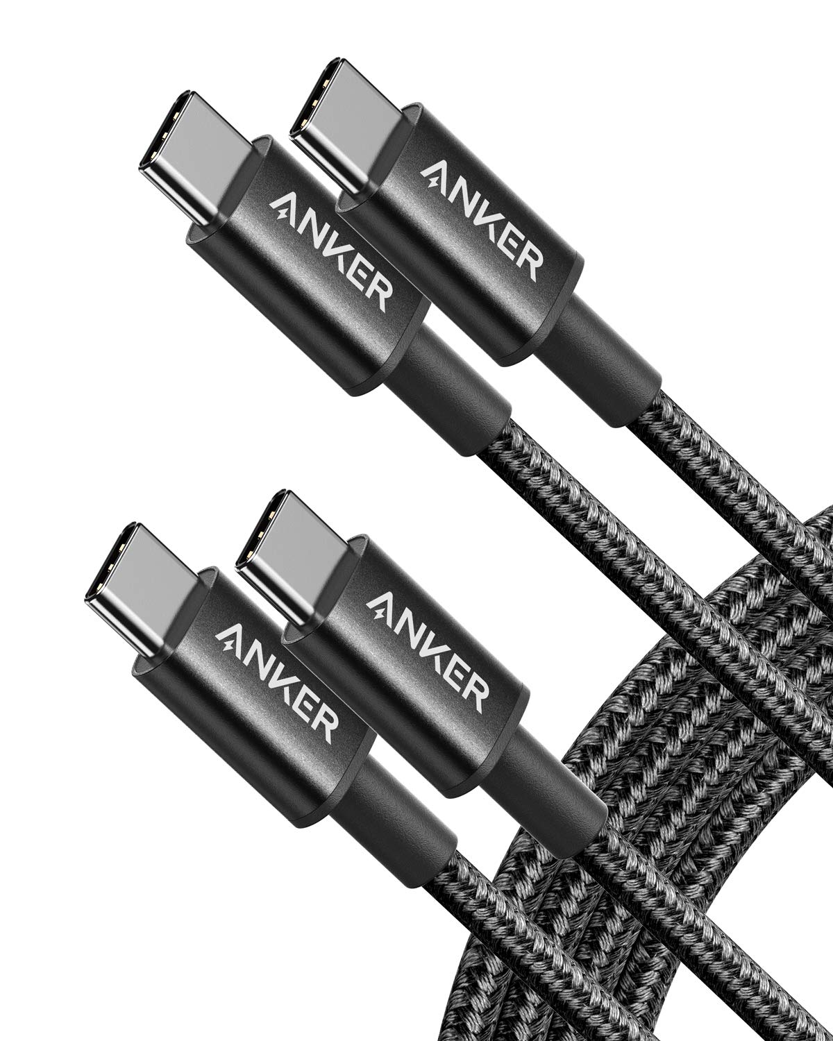 Anker USB C to USB C Cable, 60W Fast Charging Cable (2-Pack, 6 ft, Black) | For iPhone 17 Series, iPad mini 6, and More