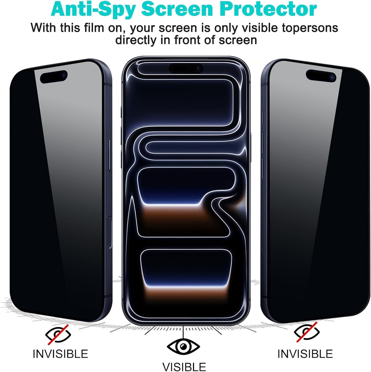 PEHAEL for iPhone 17 Pro Max Privacy Screen Protector+Camera Lens Protector | 3+3 Pack, Installation Frame, Cleaning kits, Anti-Spy Private, Anti-Scratch, 9H Tempered Glass, Case Friendly, [6.9 inch]