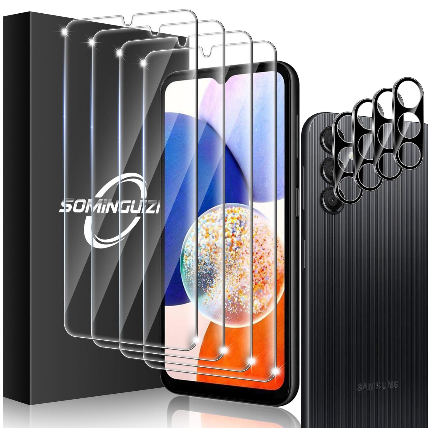3+3 for Samsung Galaxy A26 5G Privacy Screen Protector Camera Protector | 9H Tempered Glass Cell Phone Protector Camera Lens Protector