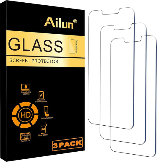 Ailun 3 Pack Screen Protector for iPhone 17e/16e/14/13/13 Pro | 6.1 Inch, Tempered Glass, Case Friendly, Not for iPhone 16 6.1 Inch