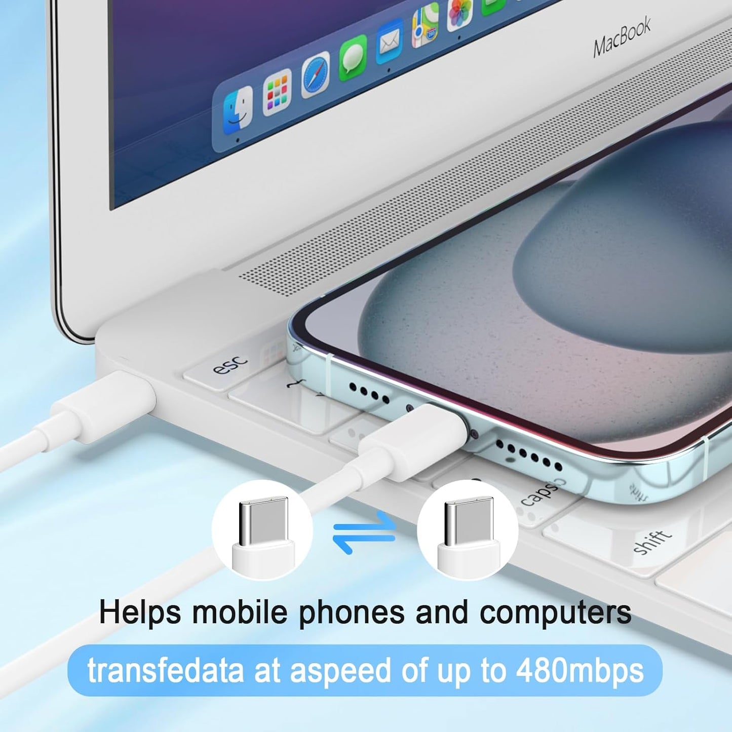 iPhone 17 16 15 Charger, USB C Charger, 4Pack Fast Wall Charging with Cable | USB-C Chargers Block (4-Pack 6 ft Cable Included) for iPhone 17/16/15/15 Pro/15 Pro Max/iPad Pro/AirPods Samsung & More