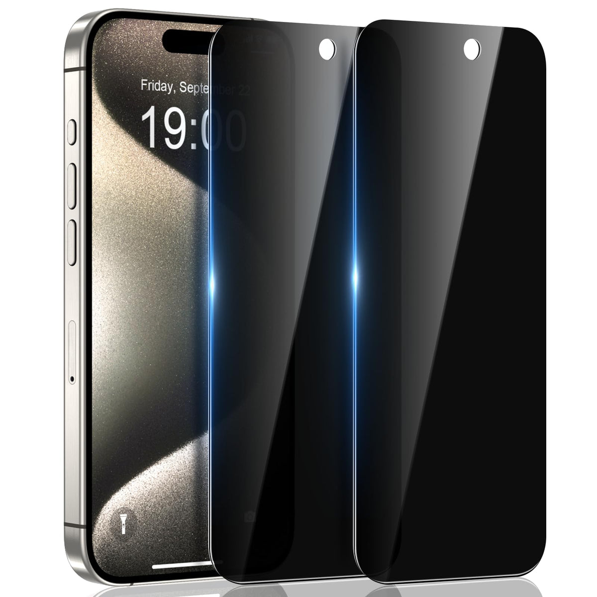 WHPXJY 2 Pack Privacy Screen Protector for iPhone 12/12 Pro 6.1 inch, Anti-Spy Screen Protector Tempered Glass Film Shatterproof/Anti-Scratch/Touch Sensitive/No Air Bubbles/Easy to Install