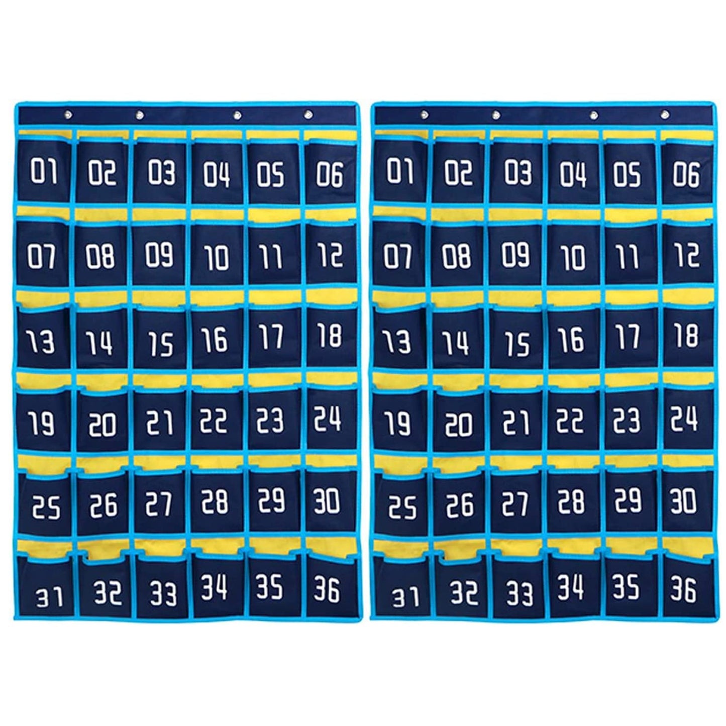 Loghot 36 Numbered Pockets Classroom Pocket Chart for Cell Phone Holder | Wall Door Hanging Pocket Organizer for Phone Calculator Holder, Phone Pouch for School Classroom & Office Phone Management
