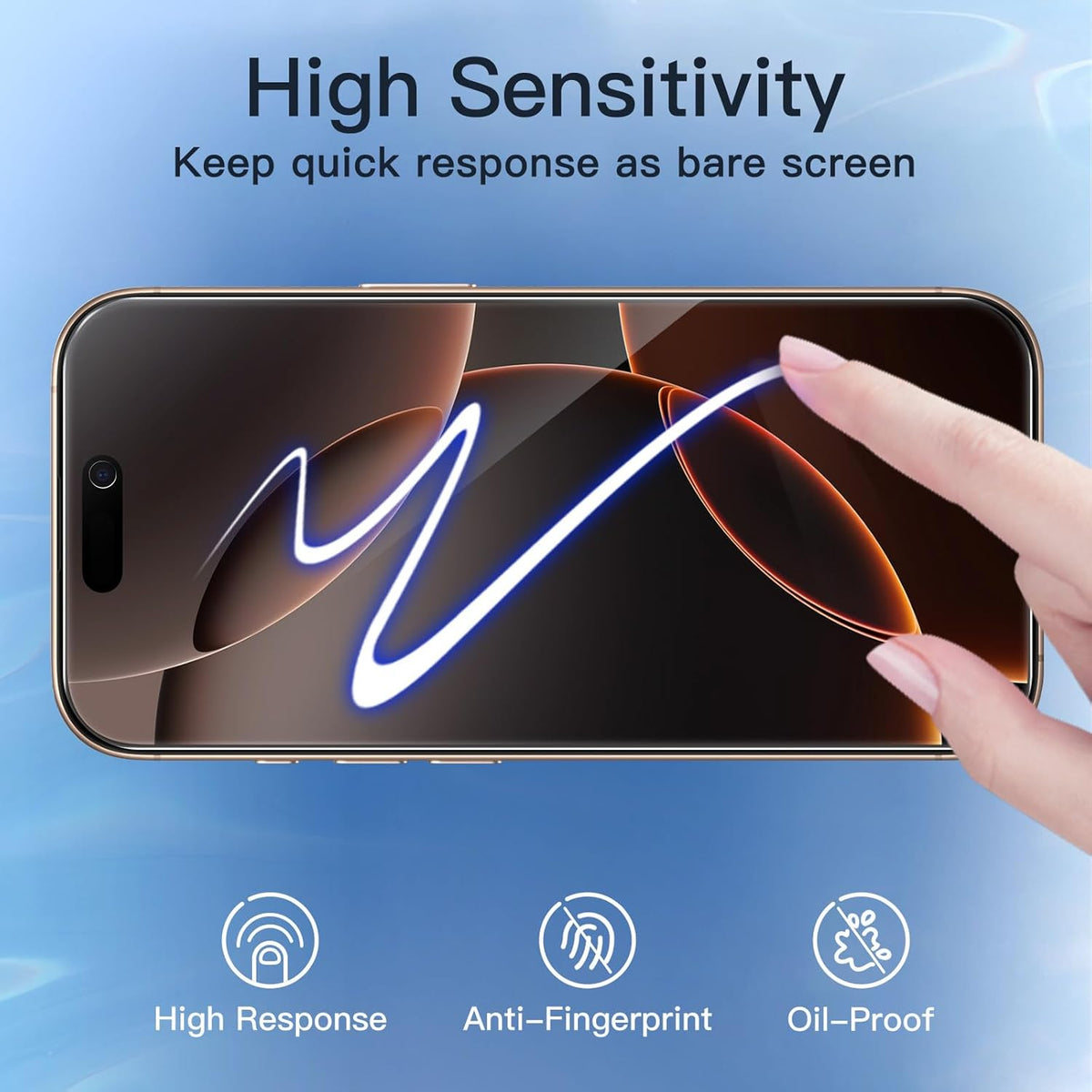 JETech Privacy Screen Protector for iPhone 16 Pro Max, 2-Pack | Anti-Spy Privacy Protection, Tempered Glass, Easy Installation Tool, Anti-Scratch Design