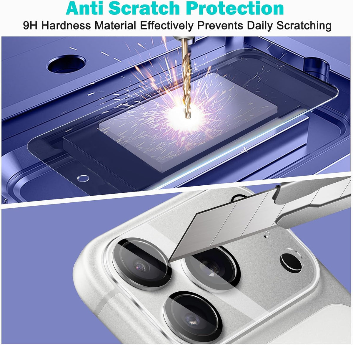 PEHAEL for iPhone 17 Pro Privacy Screen Protector+Camera Lens Protector | 3+3 Pack, Installation Frame, Cleaning kits, Anti-Spy Private, Anti-Scratch, 9H Tempered Glass, Case Friendly, [6.3 inch]
