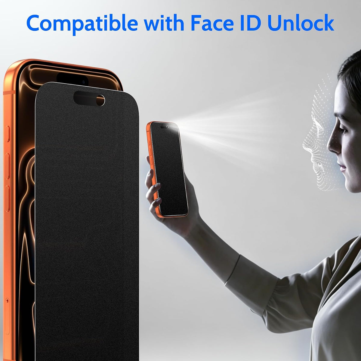 Fotbor [Ultra-Shield 26° True Privacy Screen Protector Compatible with iPhone 17 Pro Max, 2-Pack Elite Matte AG Etched Glass, 9H Anti-Shatter, with [Installation Master Kit]