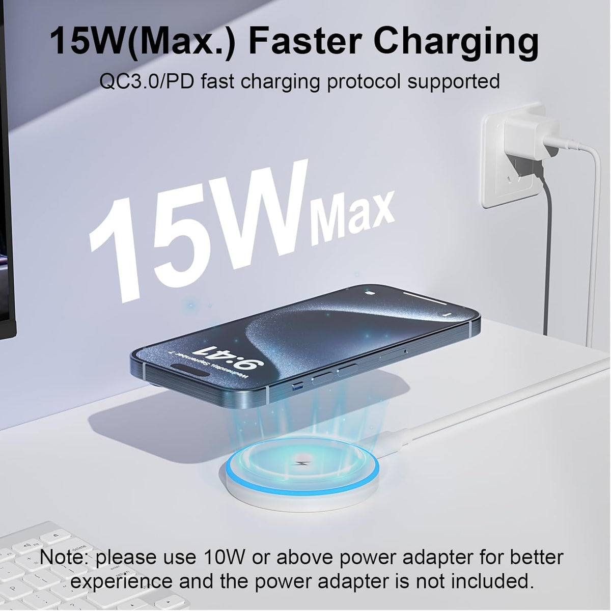 MagSafe Charger 2 Pack Magnetic Wireless Charger Fast Charging Pad | Two USB-C cables and two USB-A adapters, compatible with iPhone 17/16/15/14/13/12 Series and AirPods 4/3/2/Pro