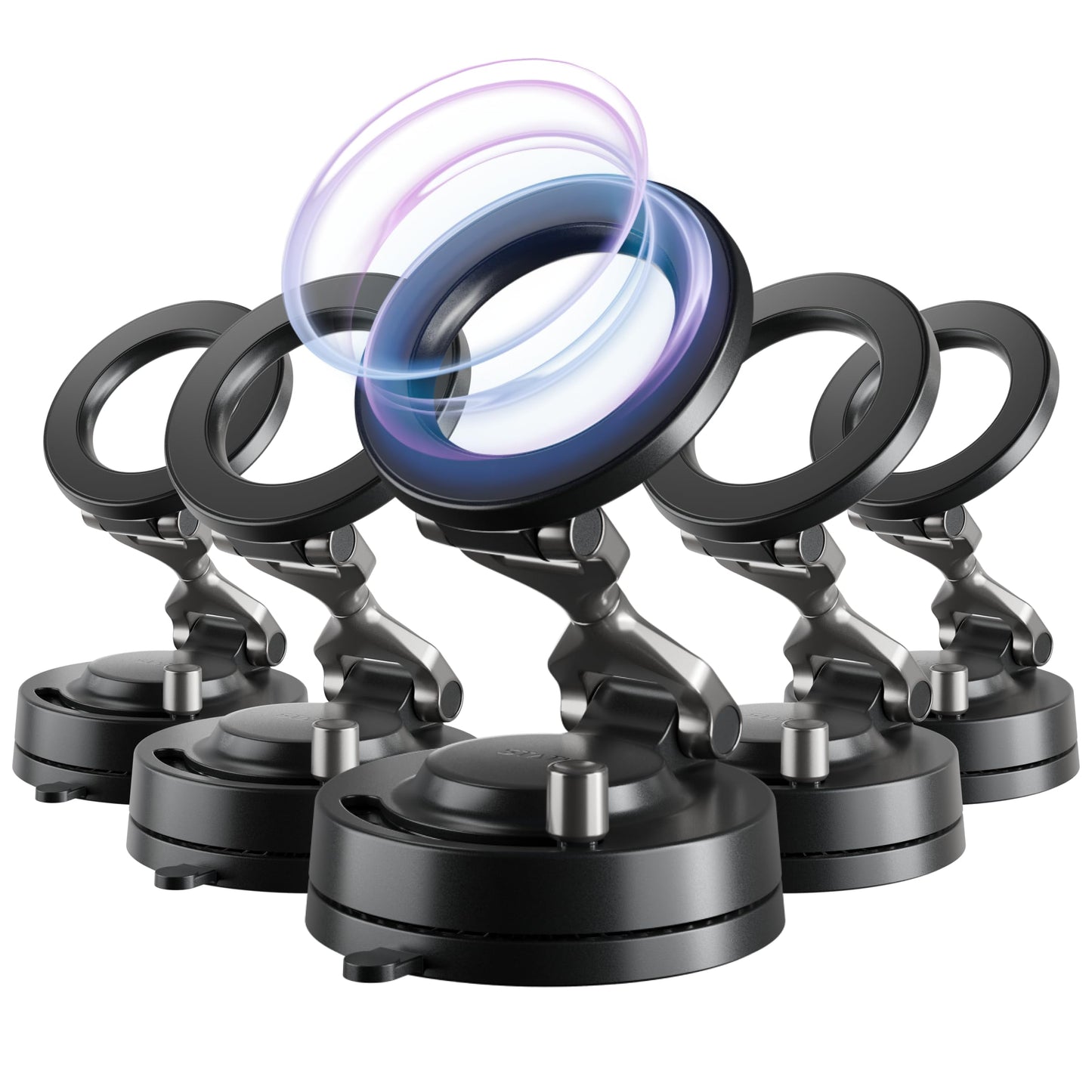 Statik HyperMount (Gen 3) Magnetic Phone Holder, for iPhone and Android | Upgraded Magnet Strength, Nano-suction Adhesive Gel, 360° Rotation, Compatible with MagSafe, Metal Rings for Android