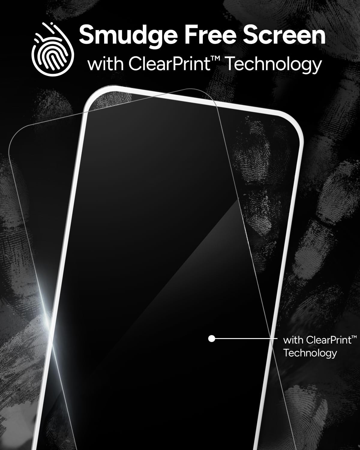 ZAGG Glass+ Screen Protector for iPhone 16/15 – 3X Stronger Tempered Glass with Reinforced Edges, Scratch & Smudge Resistant, InvisibleShield, Easy Installation