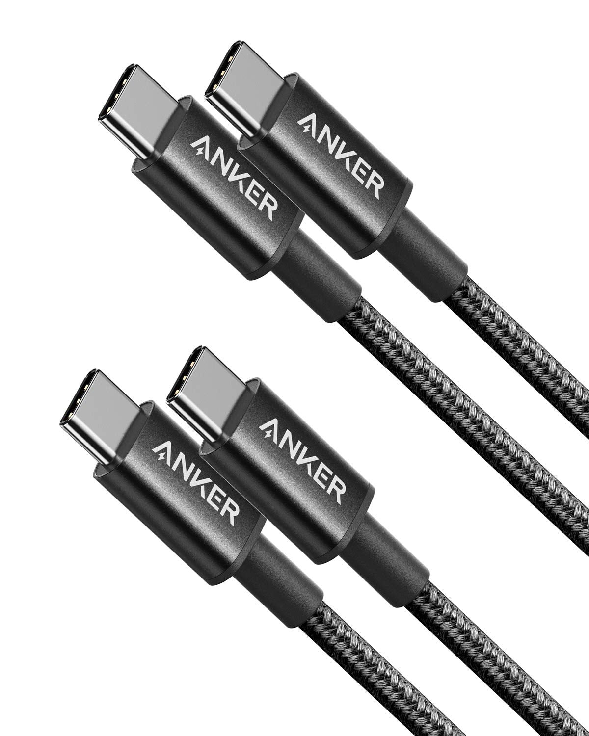 Anker USB C to USB C Cable, 60W Fast Charging Cable (2-Pack, 6 ft, Black) | For iPhone 17 Series, iPad mini 6, and More