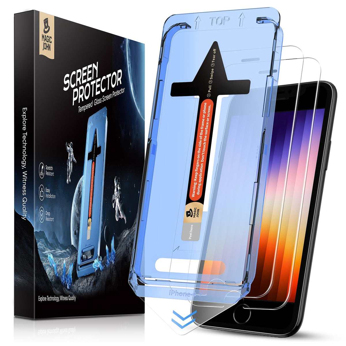 MAGIC JOHN for iPhone 17 Pro Max Screen Protector Tempered Glass 6.9 inch | 2Pack, Auto Dust-Elimination, Easy Installation, Bubble Free, HD Clear