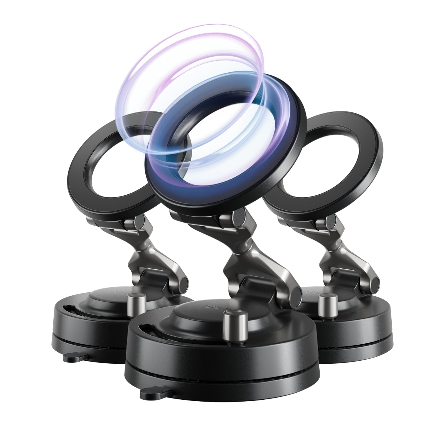 Statik HyperMount (Gen 3) Magnetic Phone Holder, for iPhone and Android | Upgraded Magnet Strength, Nano-suction Adhesive Gel, 360° Rotation, Compatible with MagSafe, Metal Rings for Android