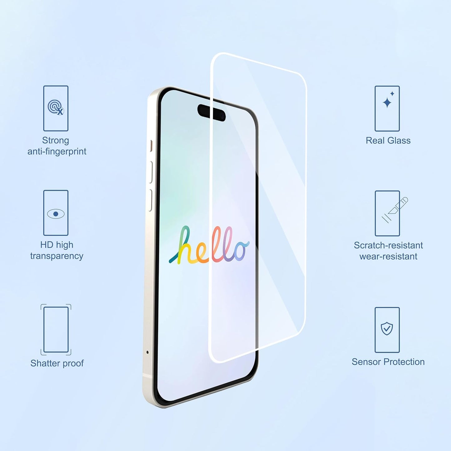 Ailun 3 Pack Screen Protector for iPhone 17 Pro Max, Tempered Glass | 6.9 inch, Installation Frame, Sensor Protection, Dynamic Island Compatible, Case Friendly