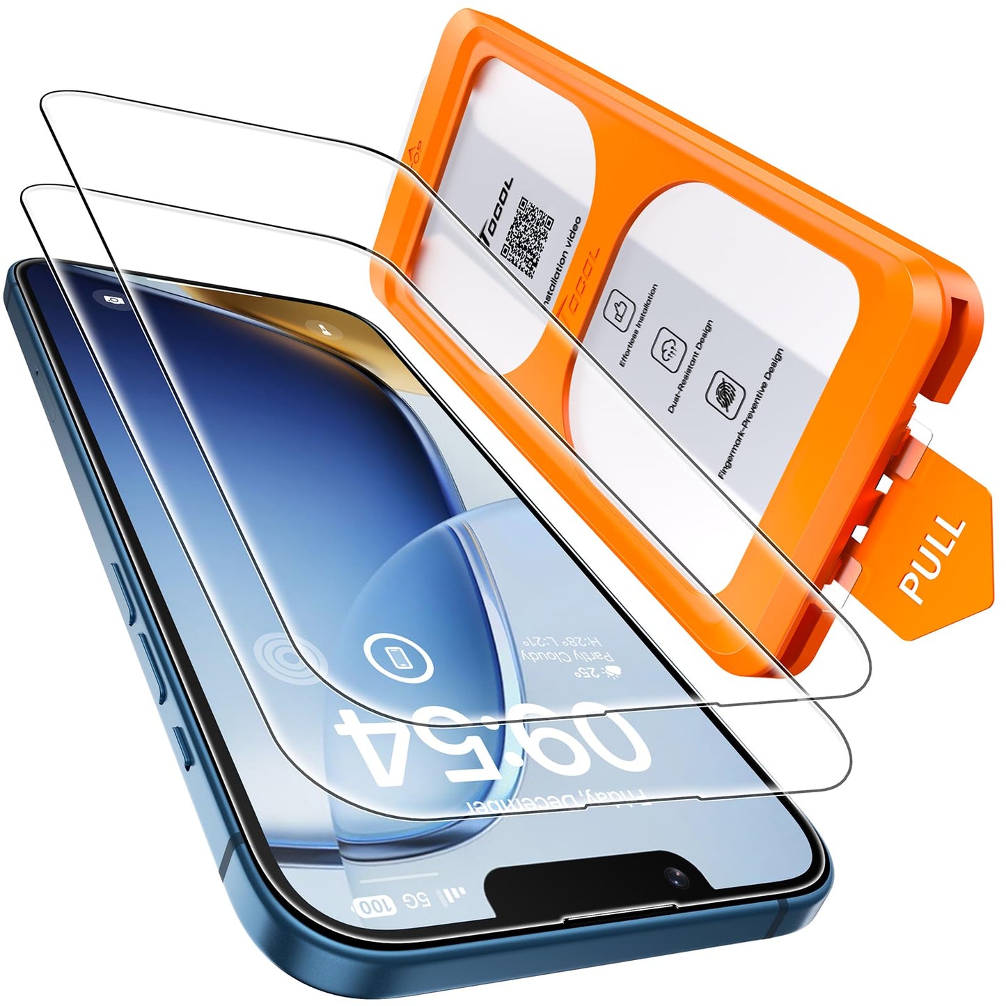 TOCOL for iPhone 16 Pro Max Privacy Screen Protector | Easy Installation, 25° Anti Spy, Data Protection, 9H+ Tempered Glass, 8FT Military Grade Shatterproof, Anti-Scratch, 2 Pack