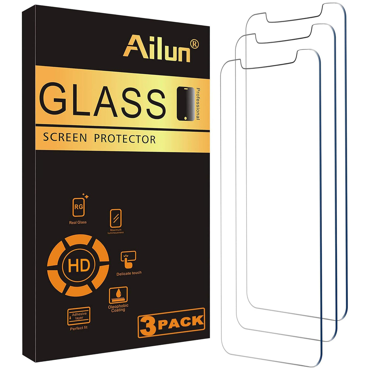 Ailun 3 Pack Screen Protector for iPhone 17 Pro Max, Tempered Glass | 6.9 inch, Installation Frame, Sensor Protection, Dynamic Island Compatible, Case Friendly