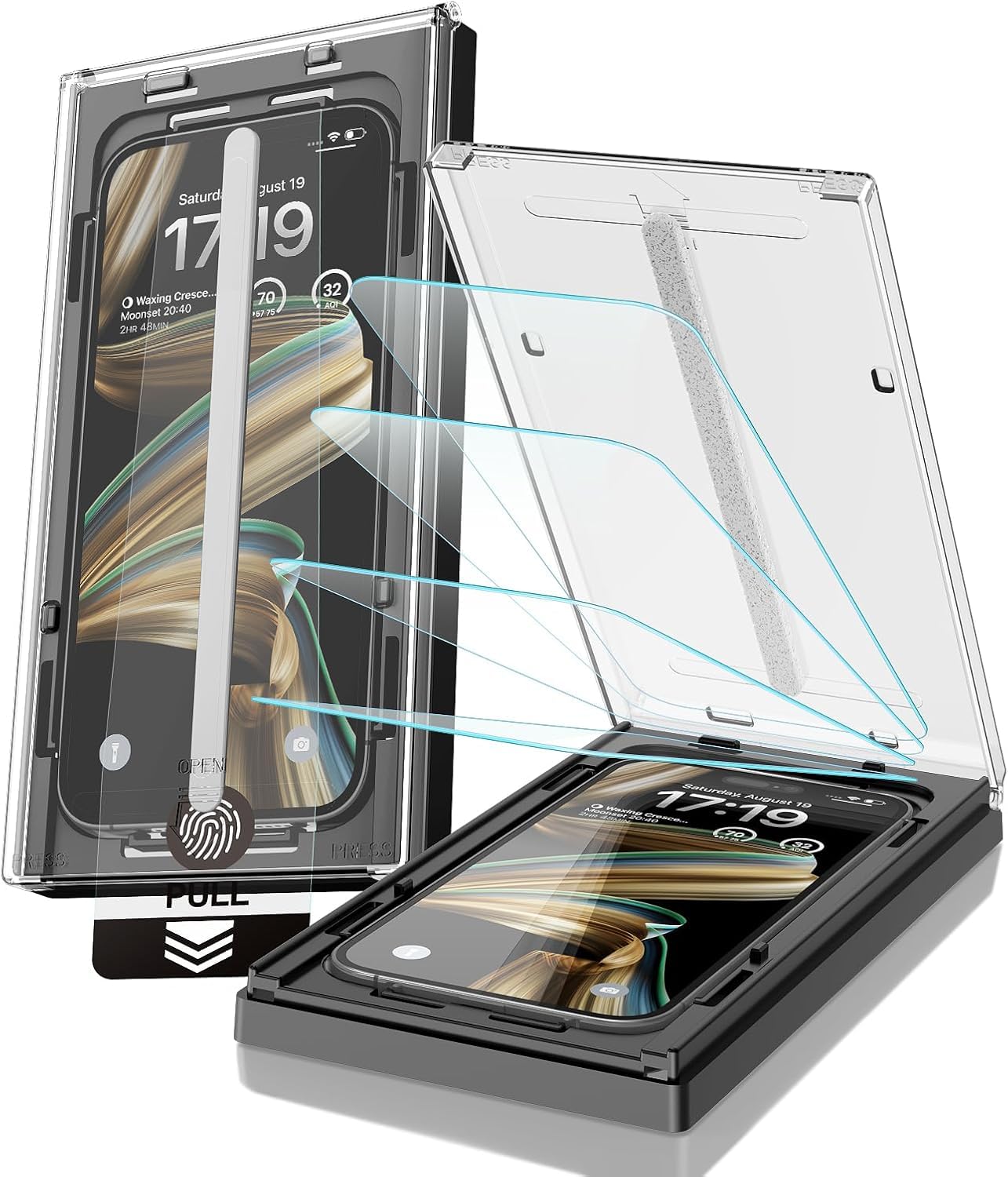 EZ-GLAZ-4 Pack for iPhone 16 Pro Max Privacy Screen Protector (6.9") | 26° Privacy Protection, 12FT Military Grade Shatterproof, 9H+ Tempered Glass Film with Flawless Fit Box, Scratch Resistant