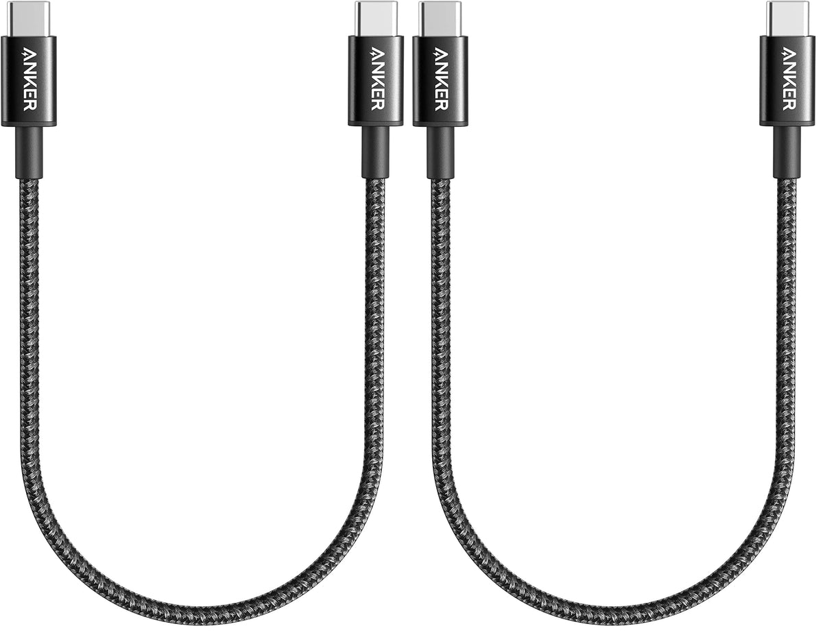 Anker USB C to USB C Cable, 60W Fast Charging Cable (2-Pack, 6 ft, Black) | For iPhone 17 Series, iPad mini 6, and More