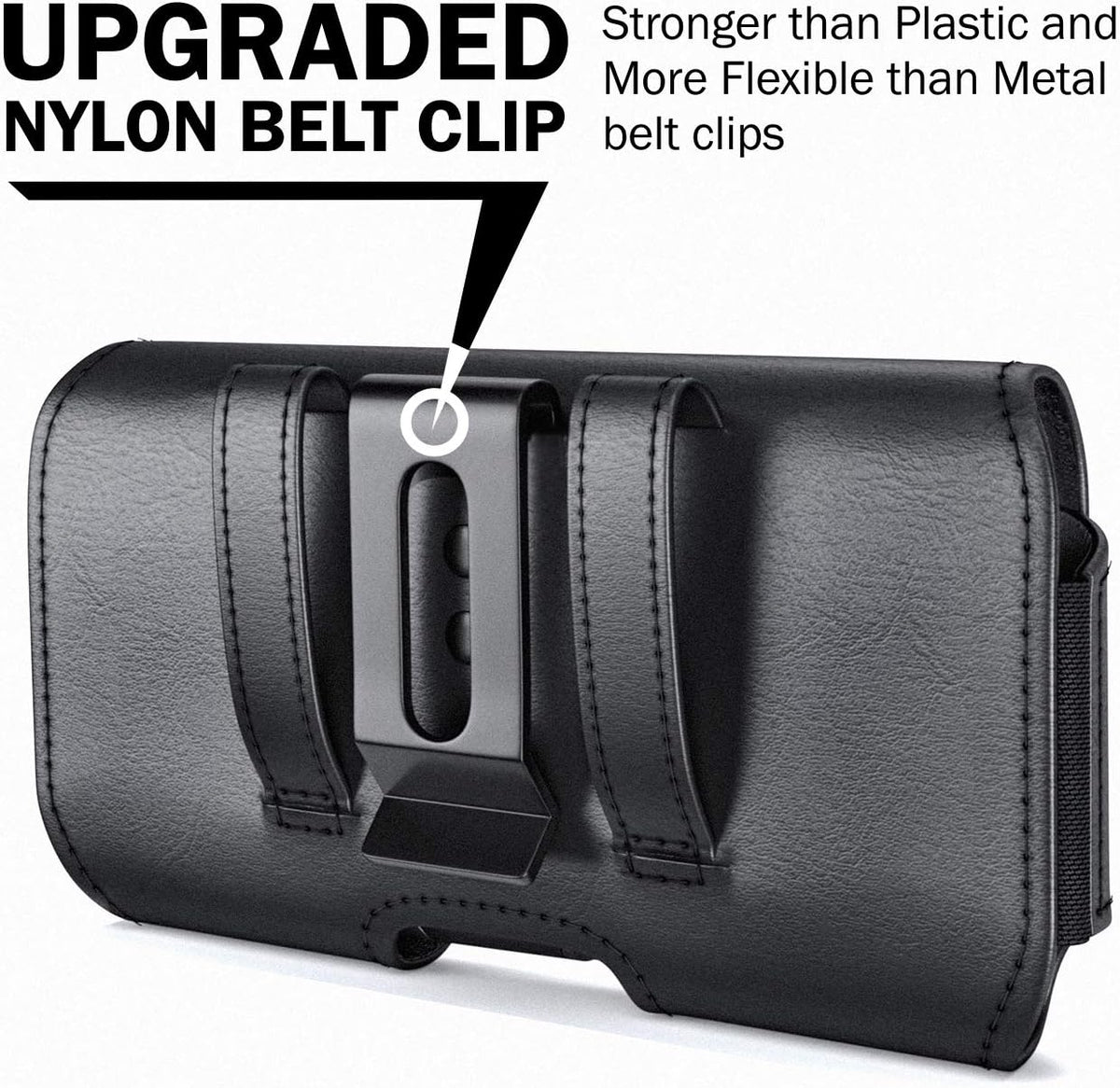 Holster for iPhone 17 17 Pro 16 Pro 16e 15 15Pro 14 13 12 11 Xs 10 X XR – Cell Phone Belt Holder Case with Clip for Men Women Pouch (Fits Protective Cover on) Black