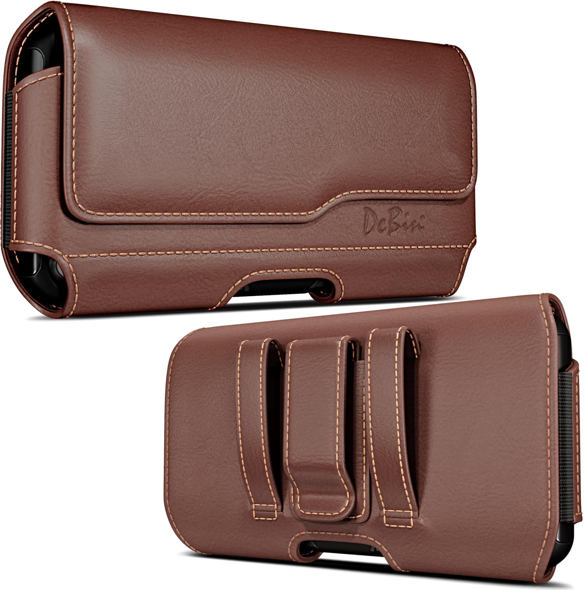 Holster for iPhone 17 17 Pro 16 Pro 16e 15 15Pro 14 13 12 11 Xs 10 X XR – Cell Phone Belt Holder Case with Clip for Men Women Pouch (Fits Protective Cover on) Black
