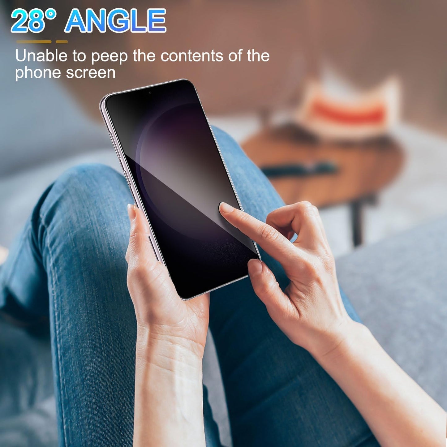 2 Pack Privacy Screen Protector for Samsung Galaxy S23 | [Anti-Spy Tempered Glass] [Fingerprint Unlock Support], Anti-Scratch, Bubble-Free, 9H Protective Glass, for Galaxy S23