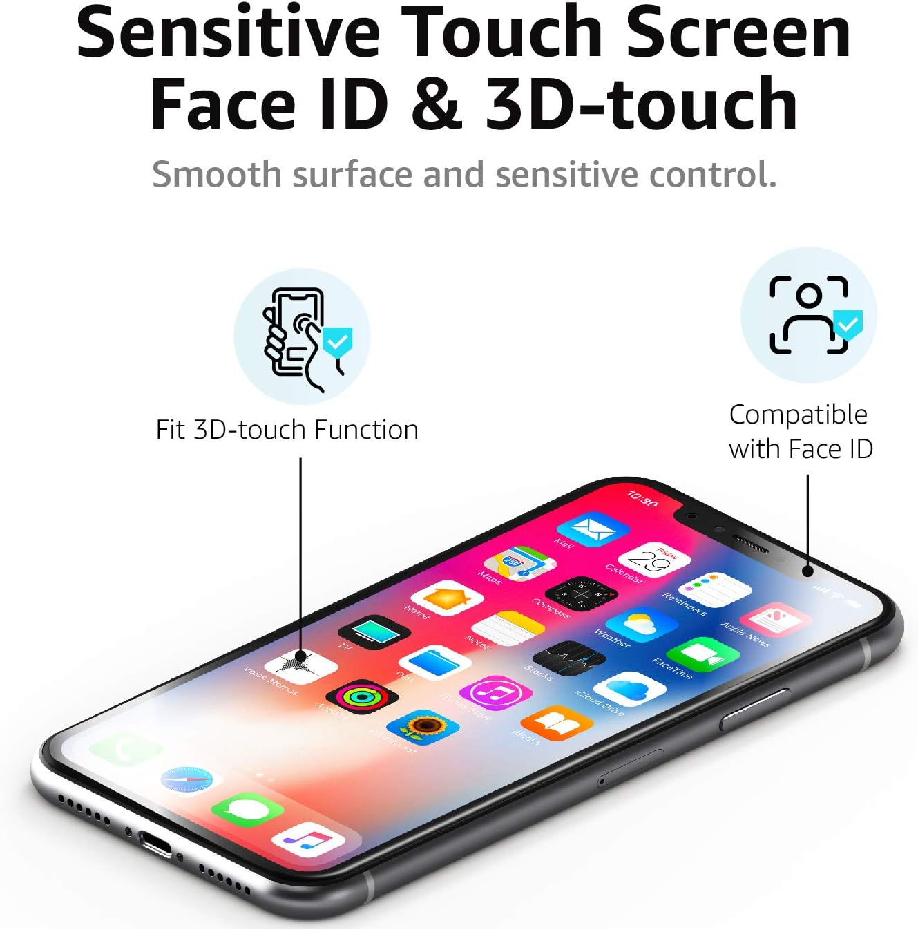 Amazon Basics Bubble Free, Case Friendly Tempered Glass Screen Protector for iPhone XR/11, HD Clear, Anti Scratch, 9H Hardness, 6.1 Inch, 2-Pack