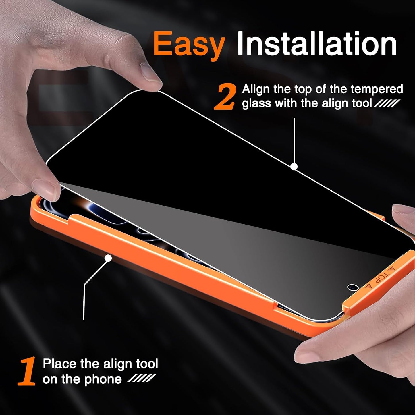 Milomdoi Privacy Screen Protector for iPhone 17 Pro Max, Tempered Glass | 3+3 Pack, 9H+ Hardness, Camera Lens Protector, Military Grade Shatterproof, Easy Installation, No Bubbles, Case Friendly