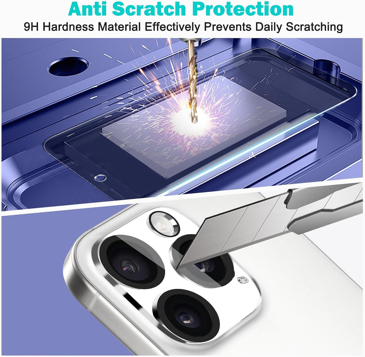 PEHAEL for iPhone 16 Pro Privacy Screen Protector+Camera Lens Protector | 3+3 Pack, Installation Frame, Cleaning kits, Anti-Spy Private, Anti-Scratch, 9H Tempered Glass, Case Friendly, [6.3 inch]