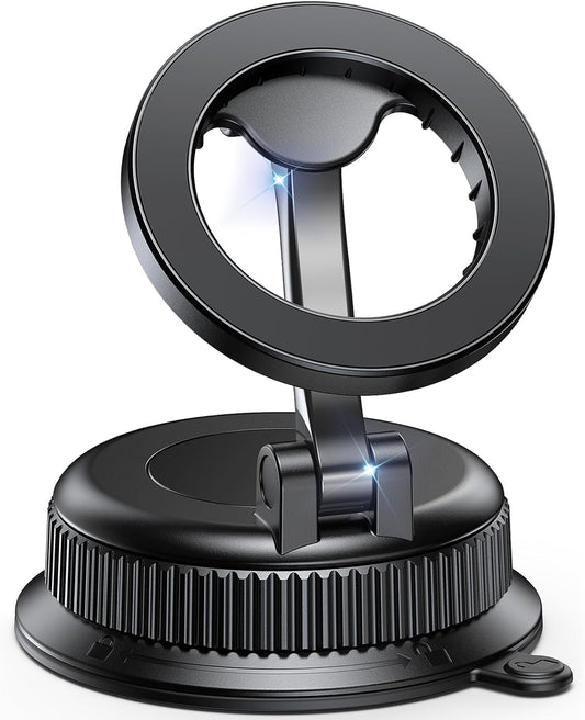 Magnetic Car Phone Holder, for MagSafe Car Mount, Nano Gel Suction Car Phone Mount for Dashboard, Cell Phone Stand for Your Car, 360°Rotatable & Foldable for iPhone 17 16 15 14 13 12 Series