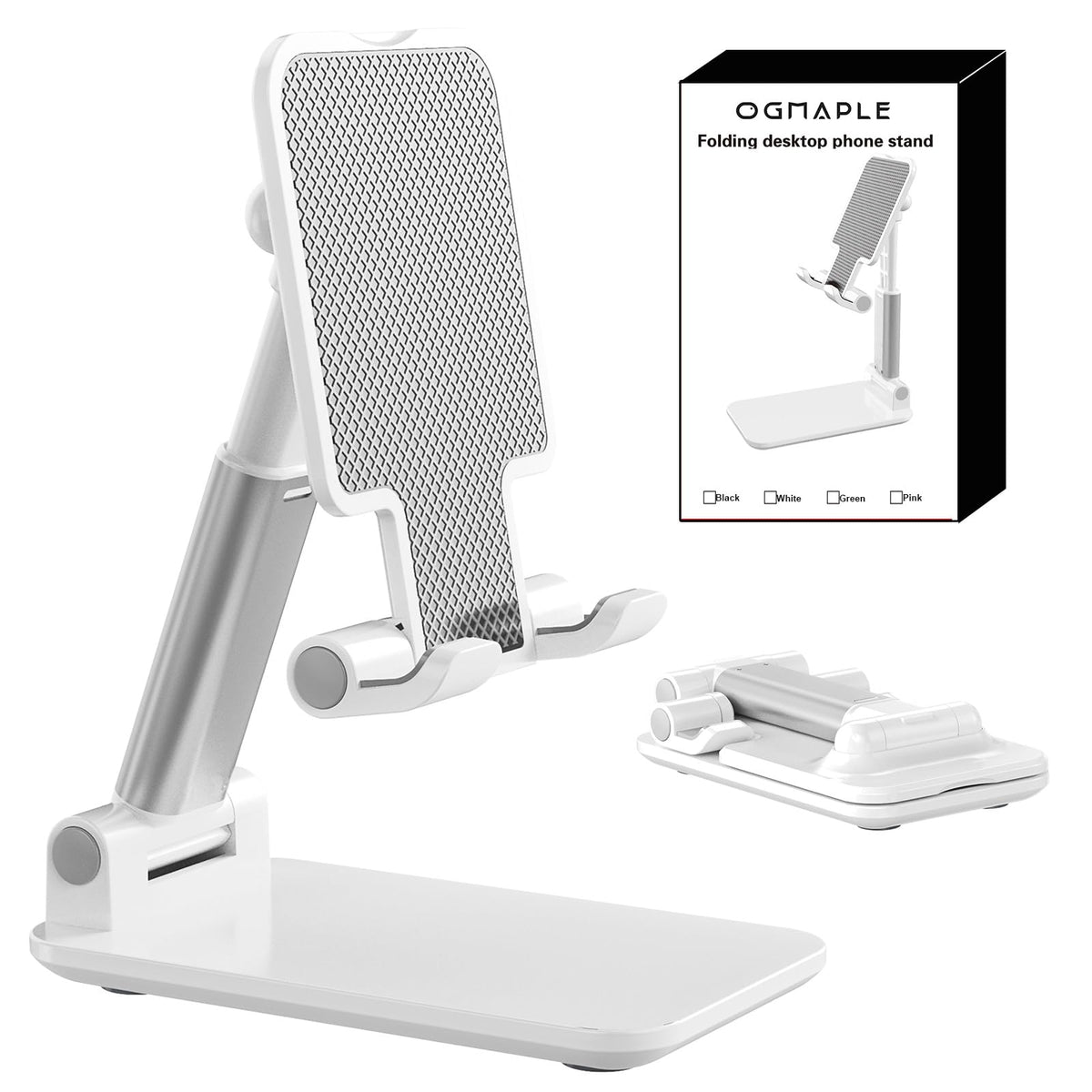 Phone Stand for Desk Cell Phone Holder Stands for iPhones | Mini, Cute, Portable, Fully Foldable, Under 8" Devices, All Smart phones, Office Accessories