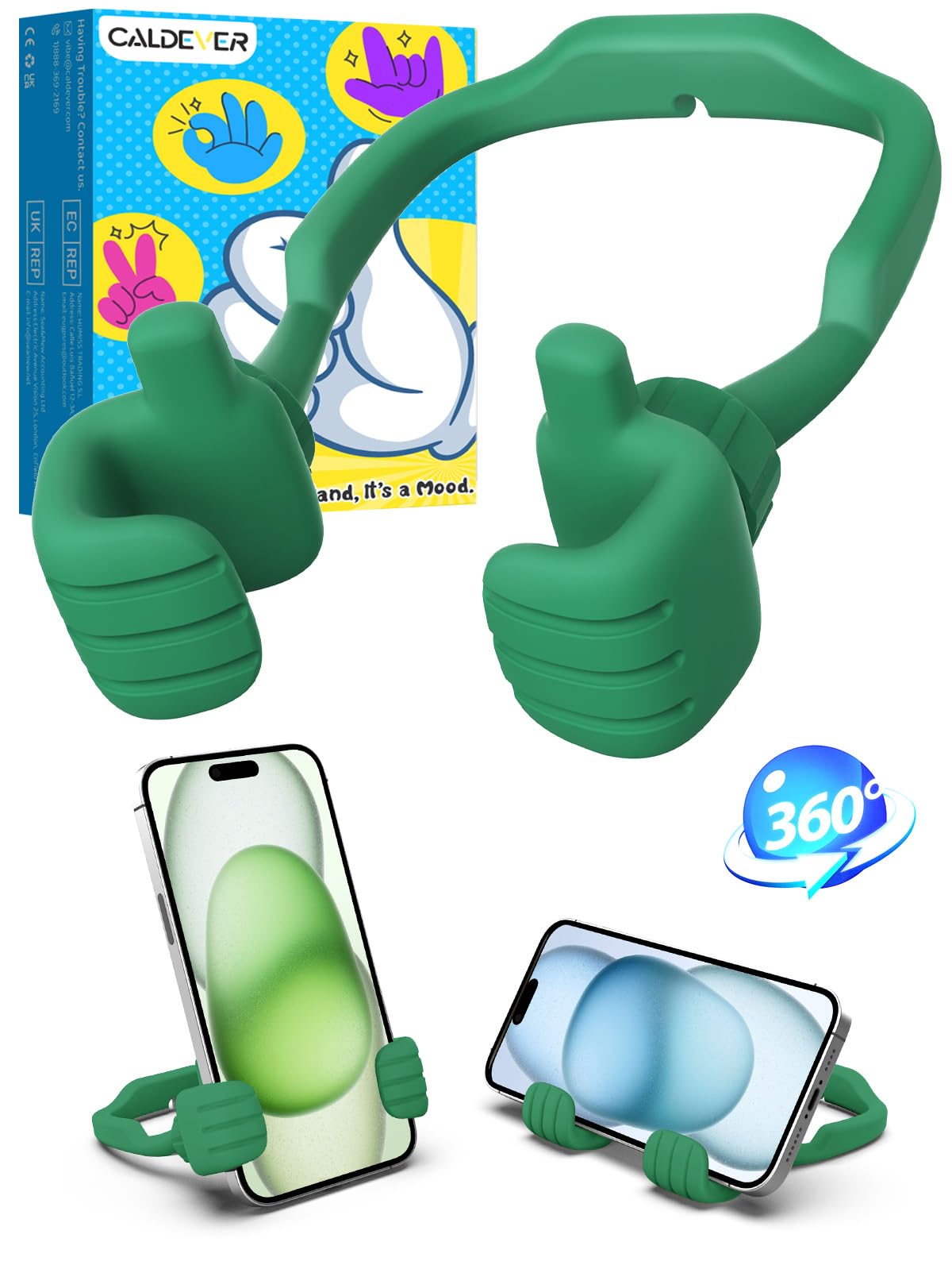 Stocking Stuffers for Teens Boys Men Kids Gifts Thumbs Up Lazy Phone Holder | Back to School Supplies, Cell Phone Stand for Desk, Gifts for Adults Teenage Girls, Funny Cool Gadgets, Gifts for Christmas