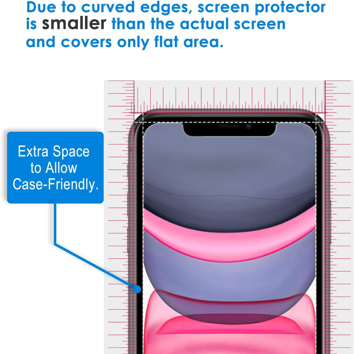 JETech Privacy Screen Protector for iPhone 11/XR, 2-Pack | Anti-Spy Privacy Protection, Tempered Glass, Face ID Compatible