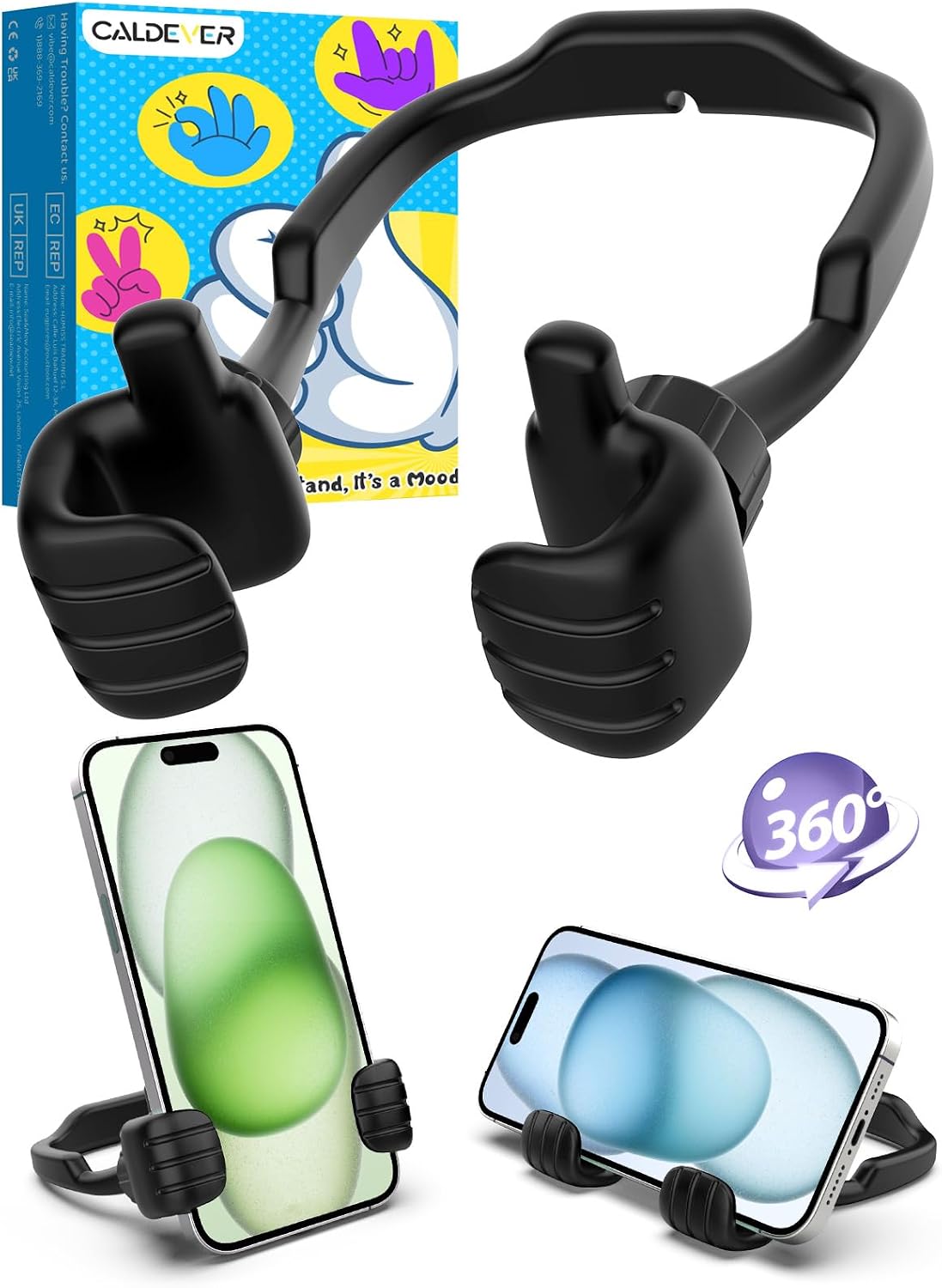 Stocking Stuffers for Teens Boys Men Kids Gifts Thumbs Up Lazy Phone Holder | Back to School Supplies, Cell Phone Stand for Desk, Gifts for Adults Teenage Girls, Funny Cool Gadgets, Gifts for Christmas