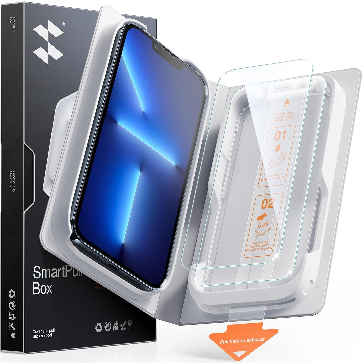 SMARTDEVIL 2 Pack Privacy Screen Protector for iPhone 17 Pro Max, Anti-Spy | Military-Grade Shatterproof Protection, Tempered Glass Film , 9H Hardness, Fast & Easy Installation, Case Friendly Design