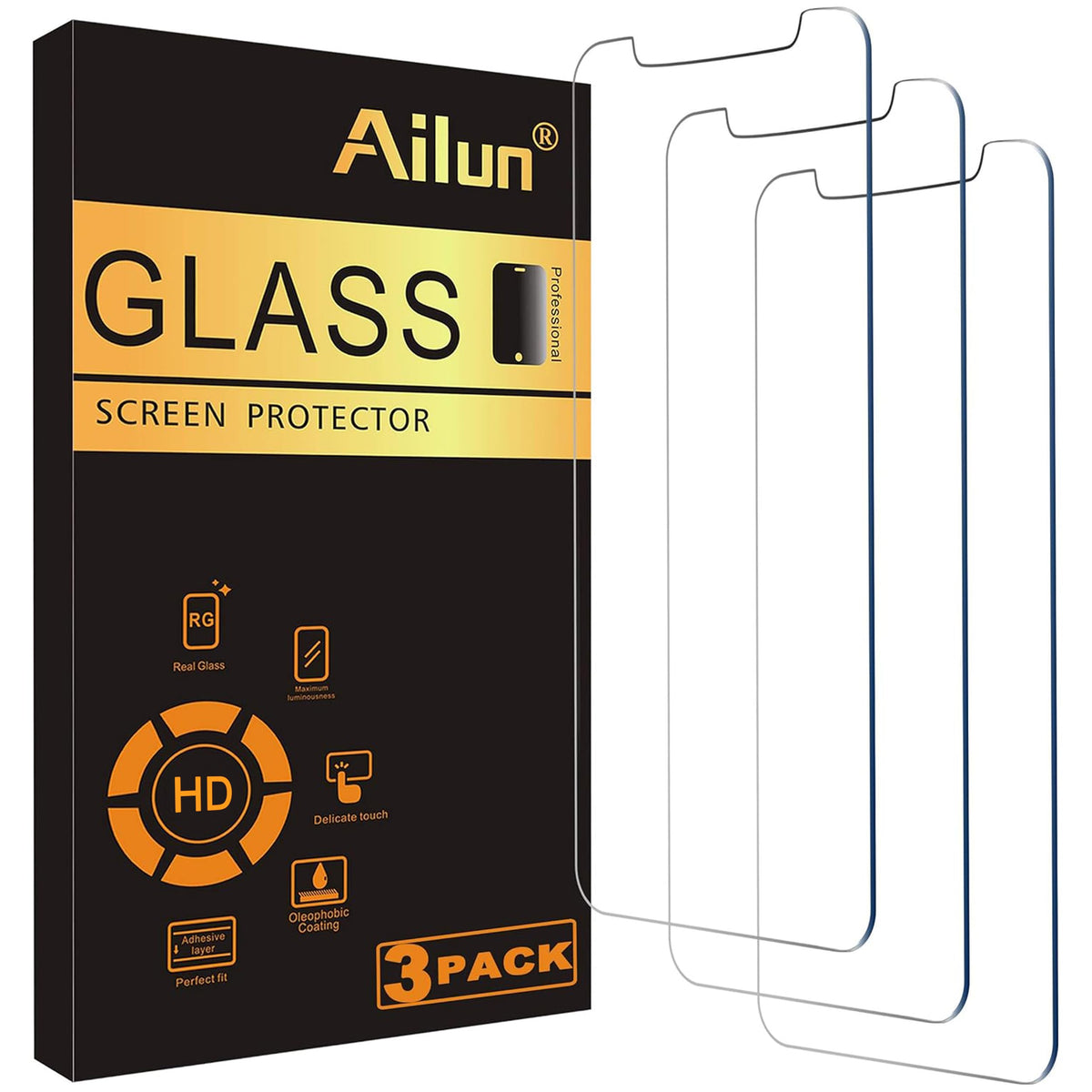 Ailun 3 Pack Screen Protector for iPhone 17 Pro Max, Tempered Glass | 6.9 inch, Installation Frame, Sensor Protection, Dynamic Island Compatible, Case Friendly