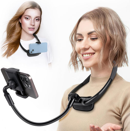 Neck Cell Phone Holder, Hand Free Flexible Gooseneck Phone Stand for Bed | Cell Phone Stand, Neck Phone Holder POV/Vlog Selfie Mount, Universal Multi-Functional Phone Stand for 4.7''-6.7'' Phone