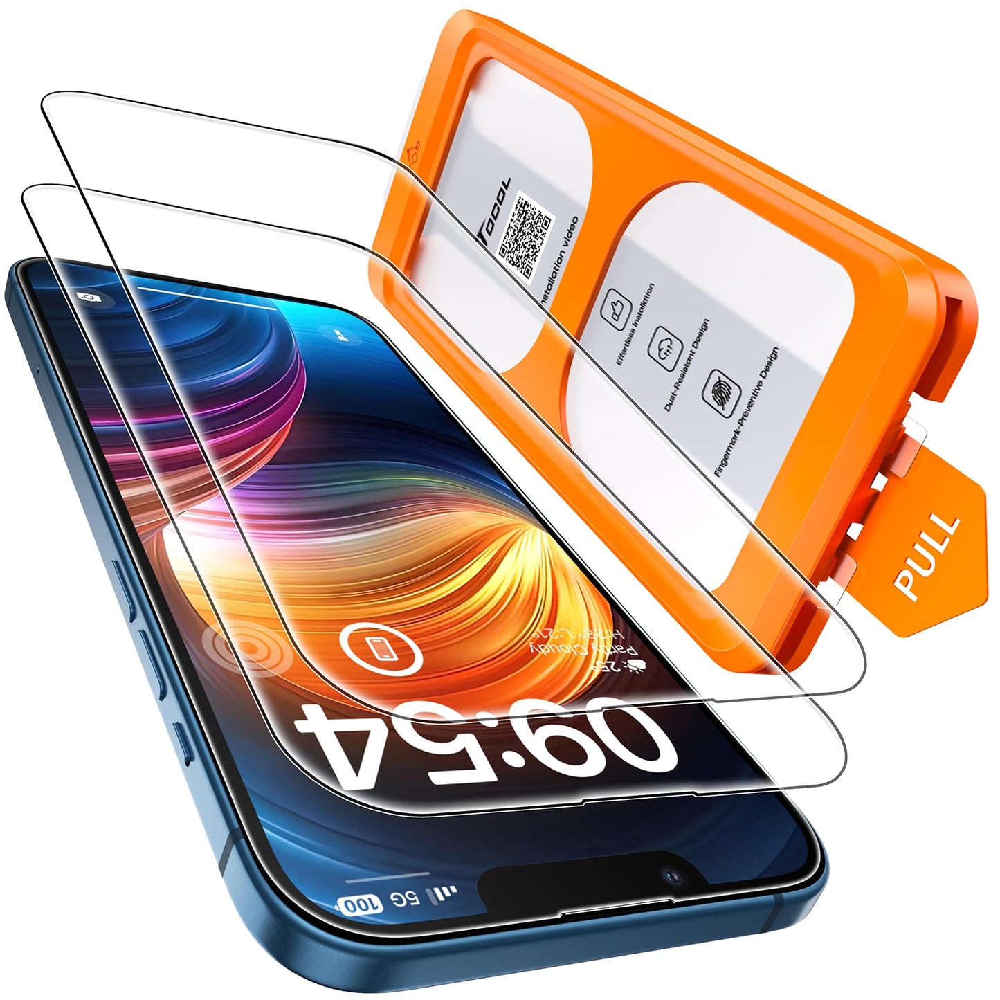 TOCOL for iPhone 16 Pro Max Privacy Screen Protector | Easy Installation, 25° Anti Spy, Data Protection, 9H+ Tempered Glass, 8FT Military Grade Shatterproof, Anti-Scratch, 2 Pack