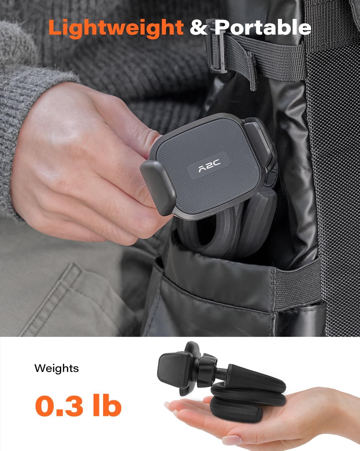 A2C Flexible Phone Holder for Treadmill, Treadmill Phone Mount for Gym | Gooseneck Phone Holder for Peloton, Stroller, Shopping Cart, Desk, Portable Gym Accessories Phone Holder, Gift for Men Women