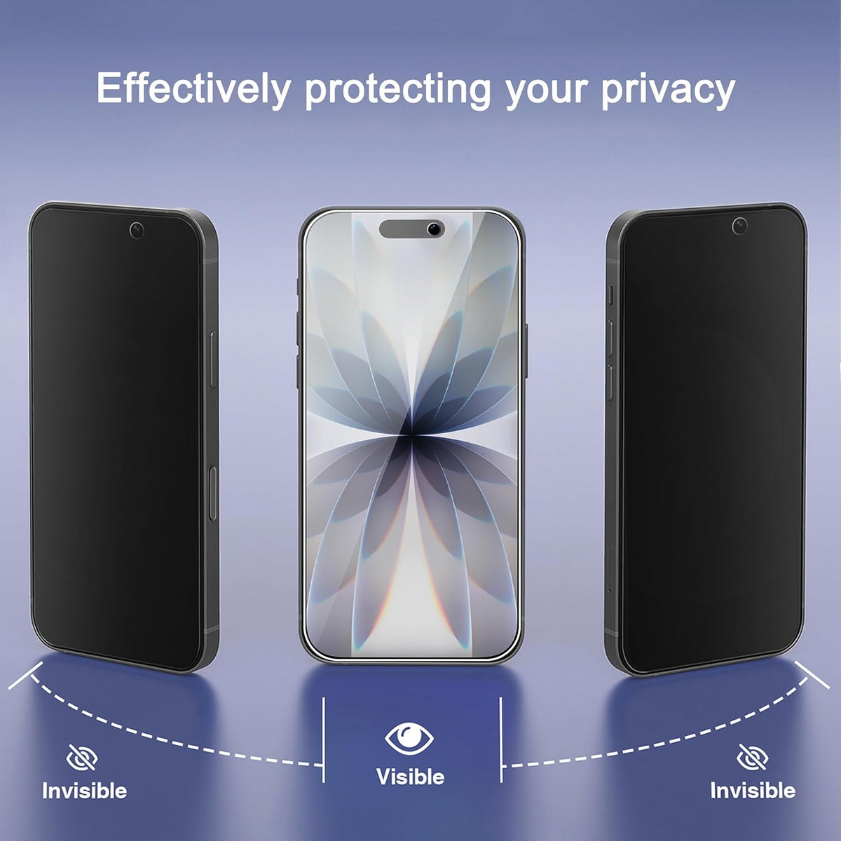 Ailun 3 Pack Privacy Screen Protector for iPhone 17 / iPhone 16 Pro | 6.3 inch, Anti Spy Private, Tempered Glass, Installation Frame, Case Friendly