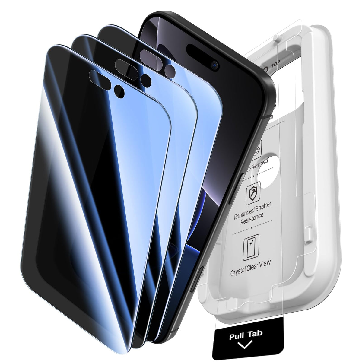 PandaShield 3-Pack Privacy Screen Protector for iPhone 17 Pro Max [6.9''] | Eco-Friendly Dust-Free Paper Alignment Tool, True 25° Anti-Spy Tempered Glass, Military-Grade Shatterproof, Bubble-Free
