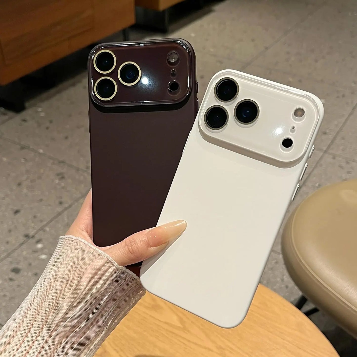 Phone case for iphone 17 16 15 14 13 12 11 pro max Solid Color Full Camera Lens Protection Compatible with iPhone Case (,iPhone 17 Pro Max)