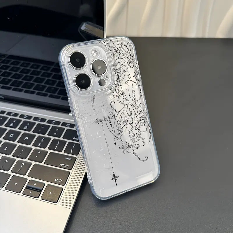 Suitable Ins Style Creative Fashion New Mobile Cover Simple Full-Package Transparent Protective Shell For iPhone 17 16 15 14 13 12 11 Pro Max Plus Air - Top Fan's Phone Case Cover as Perfect Gift Get Ready for Halloween