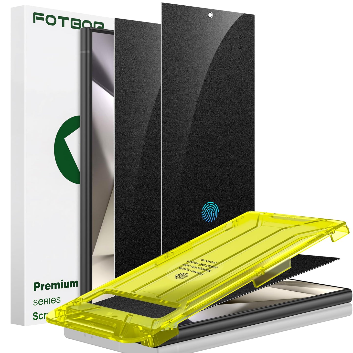 Fotbor [Ultra-Shield 26° True Privacy Screen Protector Compatible with iPhone 17 Pro Max, 2-Pack Elite Matte AG Etched Glass, 9H Anti-Shatter, with [Installation Master Kit]