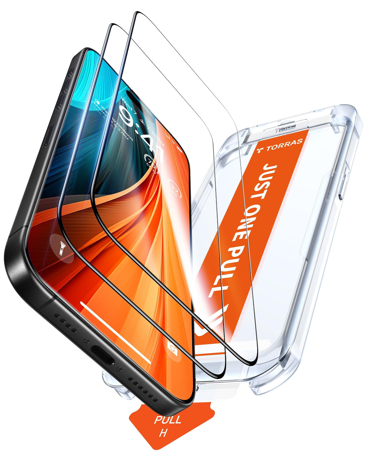TORRAS for iPhone 17 Pro Max Screen Protector [12Ft Military-Grade Shatterproof] [9H+ Aerospace Tempered Glass] Anti-Scratch Full Coverage Fit Screen Protector 17 ProMax 6.9" 2-Pack