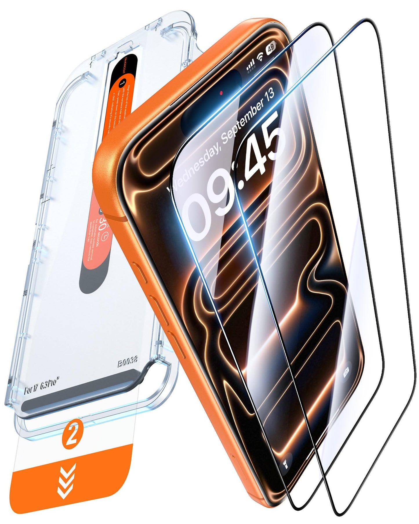 DIMONCOAT 2 Pack for iPhone 17 Pro Max Privacy Screen Protector Glass 6.9" | 13FT Drop Tested, Auto Alignment Kit, 10X Military-Grade Tempered Glass, Stronger Edge Protection, Case Friendly, Bubble-Free