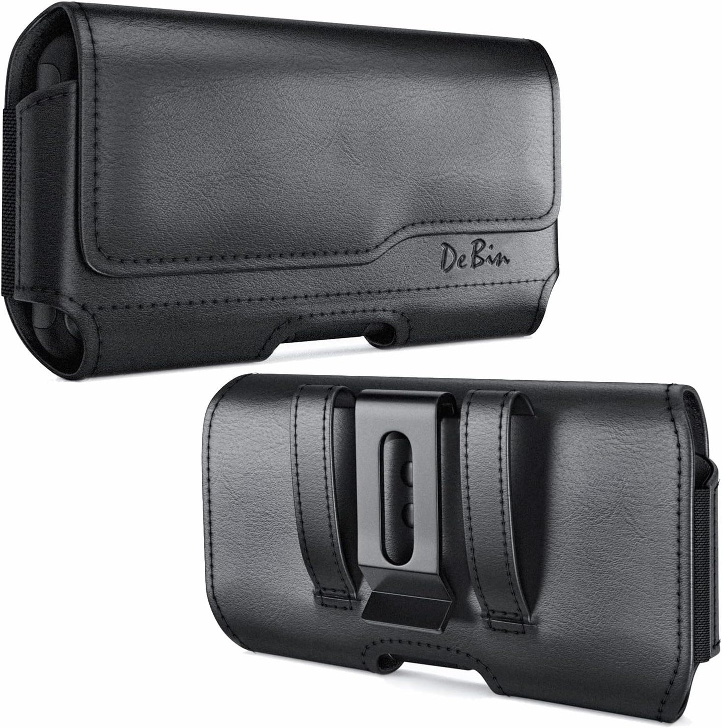 Holster for iPhone 17 17 Pro 16 Pro 16e 15 15Pro 14 13 12 11 Xs 10 X XR – Cell Phone Belt Holder Case with Clip for Men Women Pouch (Fits Protective Cover on) Black
