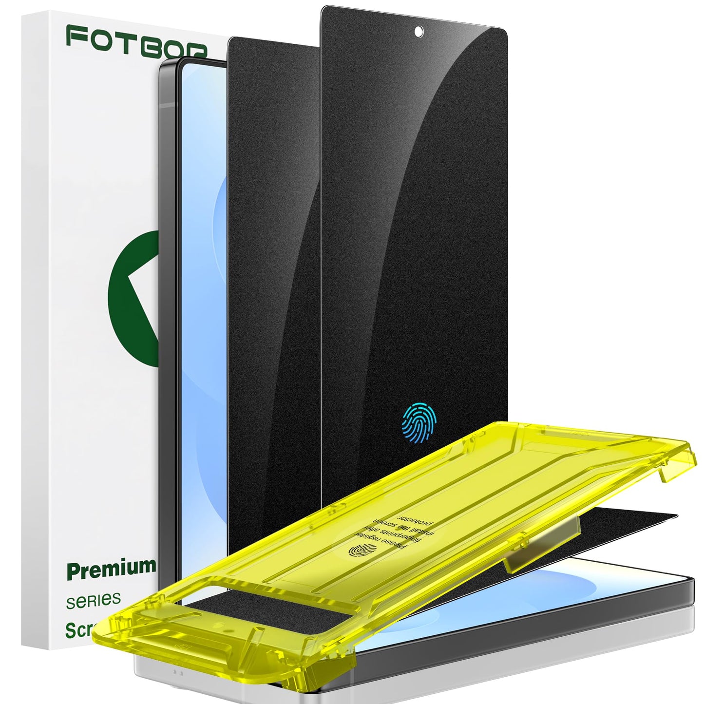 Fotbor [Ultra-Shield 26° True Privacy Screen Protector Compatible with iPhone 17 Pro Max, 2-Pack Elite Matte AG Etched Glass, 9H Anti-Shatter, with [Installation Master Kit]