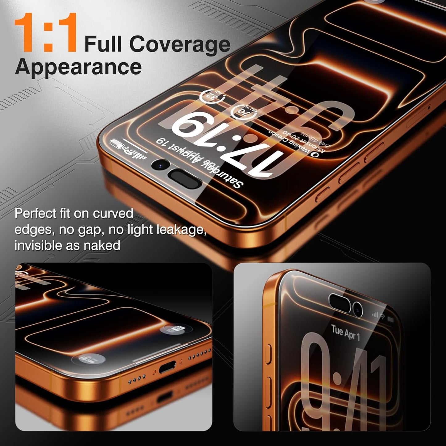 EZ-GLAZ-4+2 Pack for iPhone 17 Pro Max Privacy Screen Protector (6.9") | 2-Pack Lens Protectors, Alignment Kit, Easy Installation, 9H+ Tempered Glass, Scratch Resistant, 28° Privacy Protection